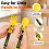 Digger Toddler Cutlery Set, Construction Fork and Spoon, Yellow 6