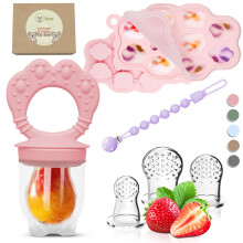 Odoe Baby Popsicle Molds, Fruit Feeder & Freezer Tray | BPA-Free Food Grade Silicone | Easy-to-Clean Baby Food Freezer Trays | Teething Pacifier for