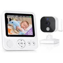 BURNNOVE Baby Monitor with Camera, No WiFi, 2.8" Screen & Night Vision