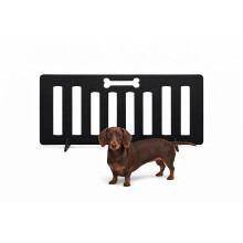 See-Through Dog Bone Wooden Stopper Barrier – No-Drill Safety Gate for Doorways & Stairs – Lightweight, Portable, Easy Access, Smooth Hold – Bla
