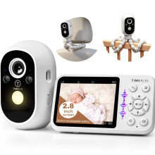 TimeFlys Video Baby Monitor, Both Units Rechargeable, Outdoor Use For Camping, Car Camera Usage, Camera 40-hour Battery, Night Vision, 2-Way Audio, L