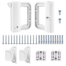 Retractable Baby Gate Replacement Parts Kit, Pet Gate Full Set Wall Mounting Hardware with Brackets Hooks Latches Screws, Retractable Baby Gate