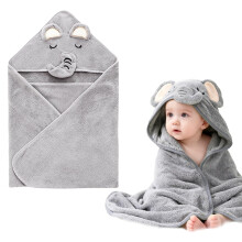 Hooded Baby Towel, 80 x 80 cm Bath Wrap for Newborns, Infants and Babies