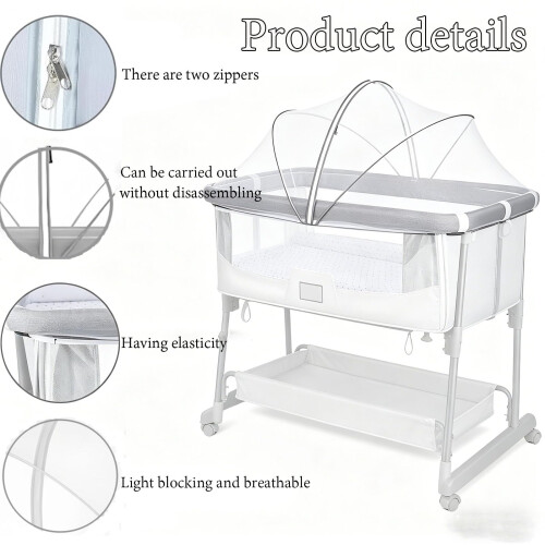 Foldable Baby Cot Mosquito Net, Breathable Mesh Insect Barrier 2