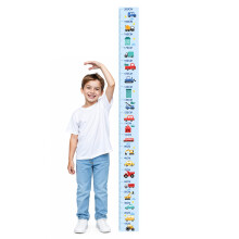 Kids Height Growth Wall Chart Ruler, 0-200cm Fun Car Nursery Decor