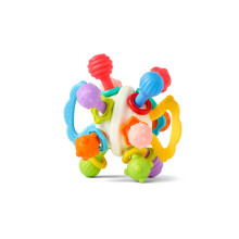 Nuby Twist Ball Teething Ring with Rattle, Fine Motor Skills, +3 Months