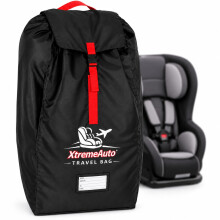 Xtremeauto Car Seat Travel Bag - Heavy Duty Water Resistant Child Car Seat Protector with Backpack Straps, Universal Airline Travel Cover for Baby, T