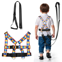 PCIQUTE Safety Harness for Special Needs Child, Walking Reins for Autism ADHD SEN 6-12 Years, Anti-Lost Elopement Prevention Vest with Puzzle Pattern