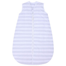 Snoozebag Child Toddler Sleeping Bag Size 6-10 Years 2.5 Tog Long 150cm With Side Zip Opening 100% Cotton Outer Nursery Sleepsack (Grey Stripe)