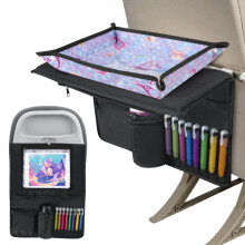Airplane Tray Table Cover, Kids Travel Tray Table Cover for Car, Purple