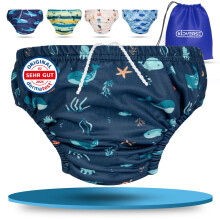 KIDVERSE Baby Swim Nappy Aged 1 to 2 Years - Reusable Nappies - Skin-Friendly & Highly Absorbent Swim Nappy - Baby Swimming Nappies with Pocket & Lau