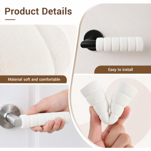 LIQWEI 4 Pcs Soft High Resilience Sponge Door Handle Protective Covers 1