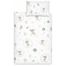 Baby Cot Bedding Set 120x90cm – 2pc Organic 100% Cotton Duvet Cover & Pillowcase for Cot Bed, Toddler, Breathable (Fairy Tale)