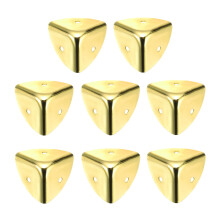 sourcing map Metal Corner Protector Box Edge Guard 1.5x1.5x1.5 Inch Gold
