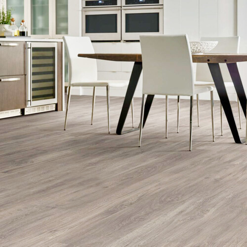 Living And Home 10M Grey Brown Wood Grain Self-adhesive PVC Roll Flooring 1