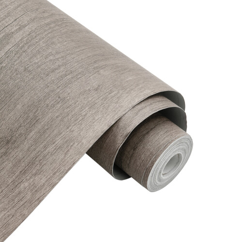 Living And Home 10M Grey Brown Wood Grain Self-adhesive PVC Roll Flooring 2
