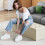 (110x38x38cm) Linen Storage Ottoman Folding Foot Rest Stool 5