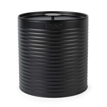 Russell Hobbs Bread Bin Ribbed Large Kitchen Canister Countertop Storage Black