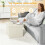 (38x38x38cm) Linen Storage Ottoman Folding Foot Rest Stool 2