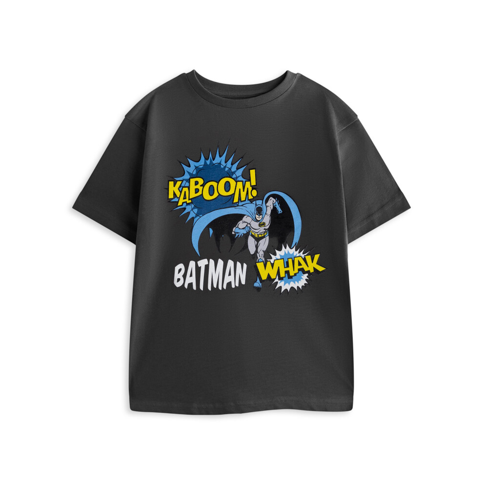 Dc Comics (9-10 Years) Short Sleeved T-Shirt (Unisex Kids Grey)