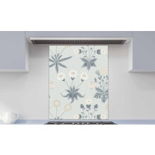 Printed Glass Kitchen Splashback - Daisy by William Morris - Art Print 595x745mm
