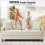 (Beige) Corduroy 3 Seater Sofa Modern Comfy Deep Seat Couch 6