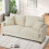 (Beige) Corduroy 3 Seater Sofa Modern Comfy Deep Seat Couch 8