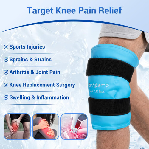 Comfytemp 2 Packs Reusable Gel Ice Pack for Knee Replacement Surgery 1