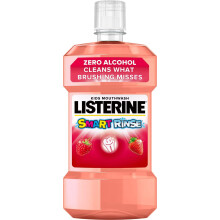 Listerine Smart Rinse Mild Berry Mouthwash (1x 500ml), Kids Mouthwash to Reduce Cavities, Bad Bacteria, and Cleaning Teeth, Gums, and Tongue, Sugar-a