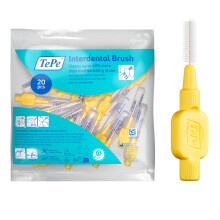 TePe Interdental Brush, Extra Soft, Yellow, 0.7mm/ISO 4, 20pcs