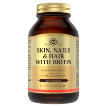 Solgar Skin, Nails and Hair, Improved MSM Formula, To Help Build Collagen With Vitamin C, Vegan, Light Brown, Pack of 120, 310 g