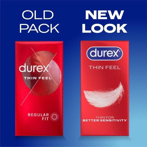Durex Durex Thin Feel, 40 Condoms, Regular Fit, Silicone Lubricated 1