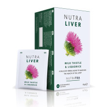 Nutra Tea NUTRALIVER - Liver Support Tea - Liver Detox - Providing A Cleanse, Detox And Repair - 120 Individual Wrapped Bags - Herbal Infusion - 6 Pa