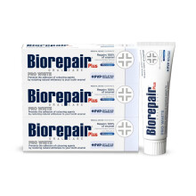 BIOREPAIR Plus Pro White - Whitening Toothpaste Adults & Kids, Repairs Enamel Surface & Pervents Stains, Flouride Free Toothpaste for Sensitive Teeth