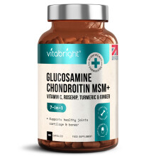 Glucosamine & Chondroitin High Strength MSM Complex | 180 Caps | VitaBright