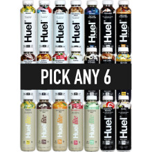 HUEL Ready-to Drink - 500ml - Pick any 6 Bottles - Choose from 15+ Flavours - Banana, Berry, Chocolate, Cinnamon Swirl, Iced Coffee Caramel, Salted C