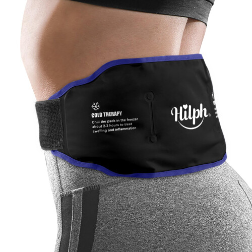 Hilph Ice Pack for Back Pain Relief, Reusable Lower Back Gel Wrap