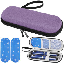 Fefod Insulin Cooler Travel Case, Medicine Cooler for Travel Insulin Case with 2 Ice Pack, Diabetic Supplies Insulin Pen Case, Diabetic Small Storage