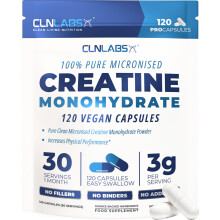 Creatine Monohydrate Capsules 3000mg | 120 Caps | 1-Month Supply | UK Made