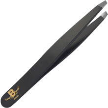 Burax Tweezers for Facial Hair Women Professional Stainless Steel Precision Tweezers for Women & Men (1 Pack Black)