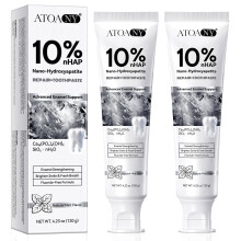 2Pack 10% Hydroxyapatite Toothpaste for Enamel Repair,Fluoride-Free Nano Hydroxyapatite Toothpaste,Teeth Whitening Fresh Breath, for Daily Oral Care,