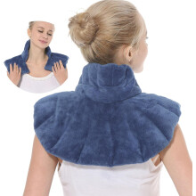 Aroma Season Heated Neck and Shoulder Wrap, Neck Warmer with 100% Natural Fillings, Scented Microwave Heat Pads for Hot &Cold Compress, 2.65LB Weight