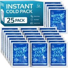 25 Instant Ice Packs for Sports Injuries - Disposable Instant Cold Pack