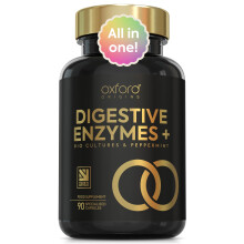 Award Winning 10-in-1 Digestive Enzyme Supplements | Made in The UK | Bio Cultures & Peppermint Oil for Gut Health, Bloating Relief and Belly Reducti