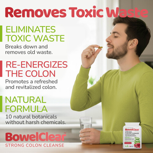 BowelClear - Strong Colon Cleanse Fast-Acting Herbal Laxative - 90 Capsules 2