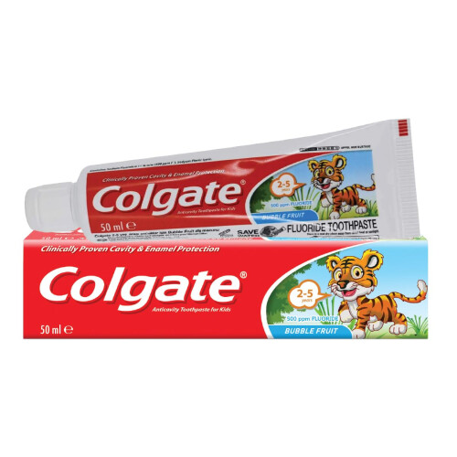 Colgate COLGATE Toothpaste Teeth Kids Bubble Fruit 2-5 Years, 50 ml 1