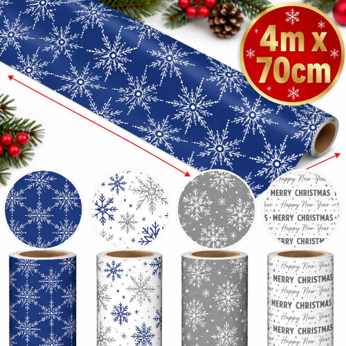 Christmas Wrapping Paper 4 Rolls 4M with 20 Tags 2