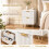 (White) 2 Pack Bedside Tables - Nightstand Bed Side Table Side Cabinet with 2 Drawers 5