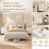 (White) 2 Pack Bedside Tables - Nightstand Bed Side Table Side Cabinet with 2 Drawers 6