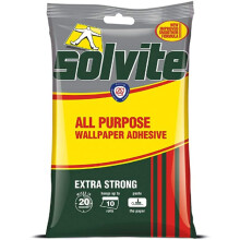 Solvite All-Purpose Wallpaper Adhesive, Reliable Adhesive for Wallpaper, All-Purpose Adhesive with Long-Lasting Results, Wallpaper Paste Hangs up to 1